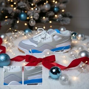 Jordan Athletic Shoes White Gray Blue